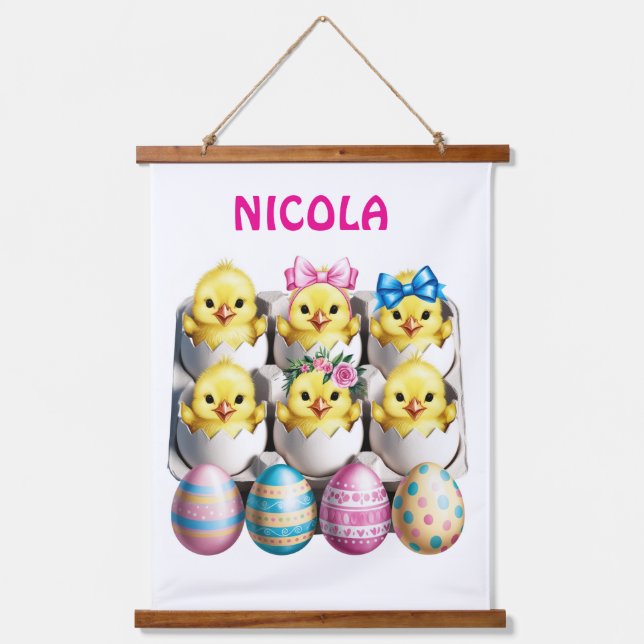 Easter Eggs Children Hanging Tapestry (Front)