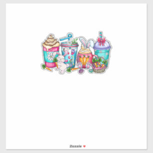 Easter Eggs Coffee Bunny Cups Latte Iced Cream Wom