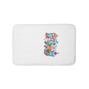 Easter Eggs Coffee Bunny Cups Latte Iced Cream Wom Bath Mat