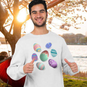 Easter Eggs Colourful Decorated Easter Egg Hunt Fu T-Shirt