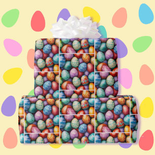 Easter Eggs Colourful for Kids or Adults Wrapping Paper