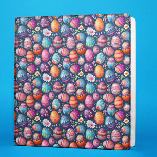 Easter Eggs Colourful Spring Binder