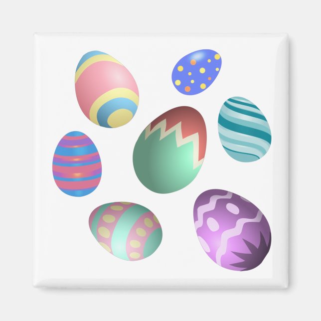 Easter Eggs, Colouring Eggs, Spring, Easter Party, Magnet (Front)