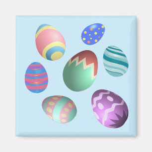 Easter Eggs, Colouring Eggs, Spring, Easter Party, Magnet