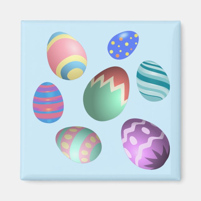 Easter Eggs, Colouring Eggs, Spring, Easter Party, Magnet (Front)