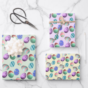 Easter Eggs, Colouring Eggs, Spring, Easter Party, Wrapping Paper Sheet