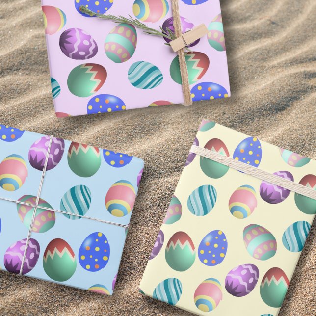 Easter Eggs, Colouring Eggs, Spring, Easter Party, Wrapping Paper Sheet (Creator Uploaded)