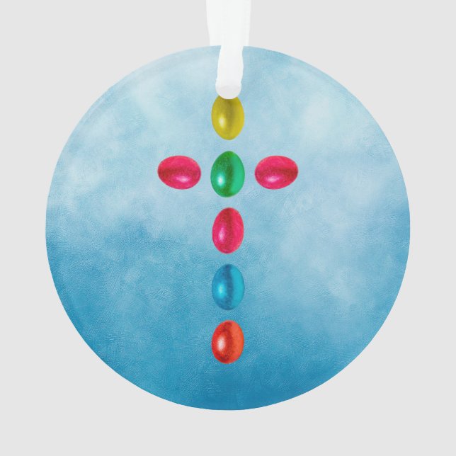 Easter eggs cross ornament (Back)