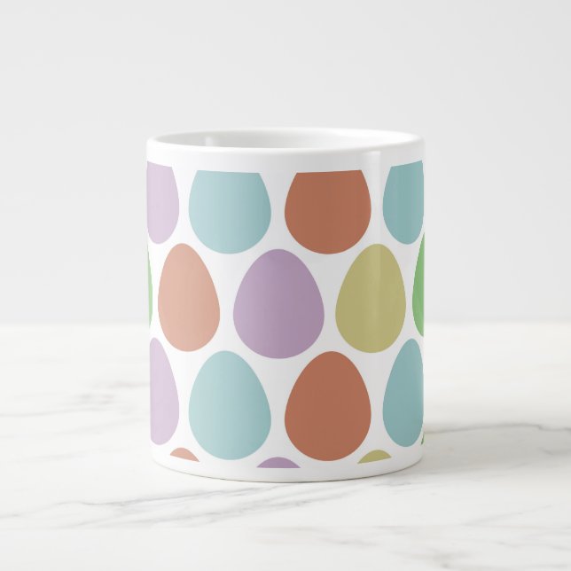 Easter Eggs Decor Pattern  Large Coffee Mug (Front)