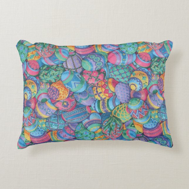 Easter Eggs Decorative Pillow (Front)