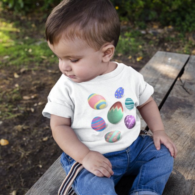 Easter Eggs Easter Egg Hunt Decorated Easter Eggs Baby T-Shirt (Creator Uploaded)