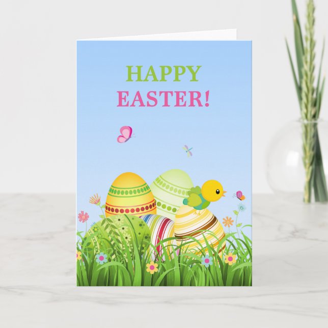Easter Eggs Easter Greeting Card (Front)