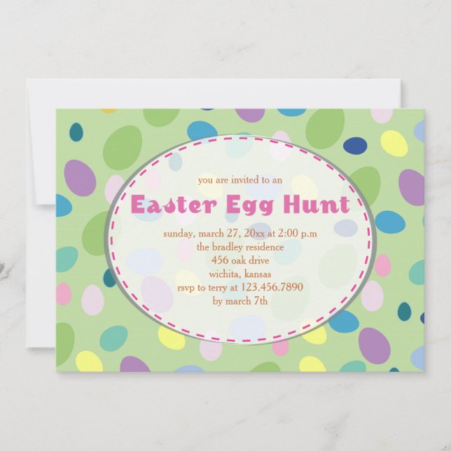 Easter Eggs - Easter Party Invitations (Front)