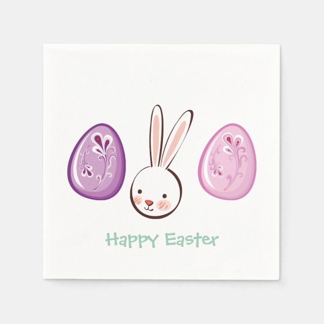 Easter Eggs Easter Party Paper Napkin Set (Front)