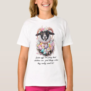 Easter eggs. Elegant Ram with Floral Crown T-Shirt