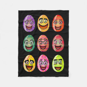 Easter Eggs Family Matching Easter Day Group Men W Fleece Blanket