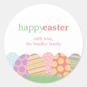 Easter Eggs Favour Stickers or Gift Tag Stickers
