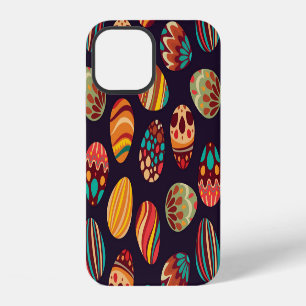 Easter eggs: festive seamless design. iPhone 12 case