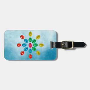 Easter eggs flower luggage tag