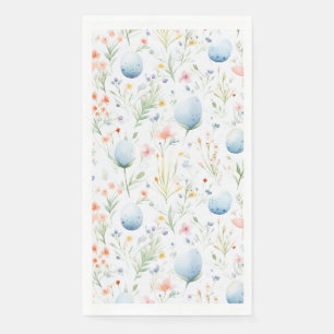 Easter Eggs & Flowers Botanical Easter Napkin