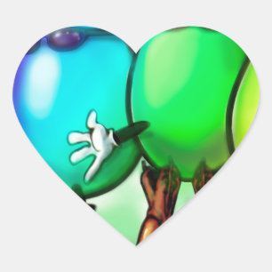 Easter Eggs Heart Sticker