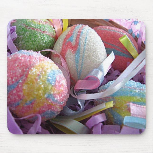 Easter Eggs in a Basket Mouse Pad (Front)