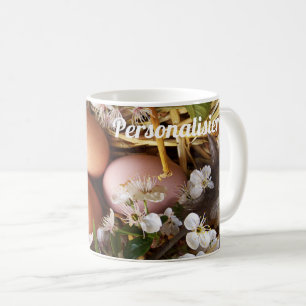 easter eggs in nest,personalize coffee mug