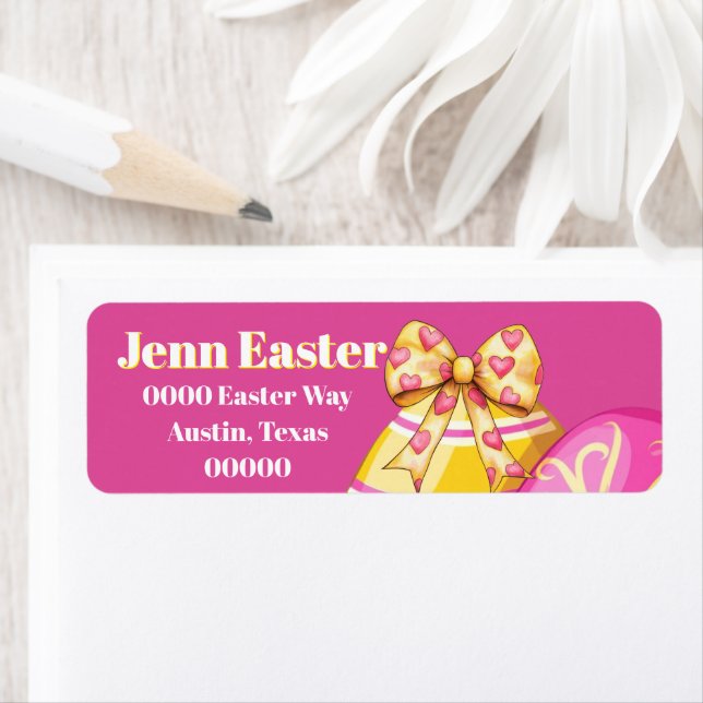 Easter Eggs in Pink and Yellow (En situation)