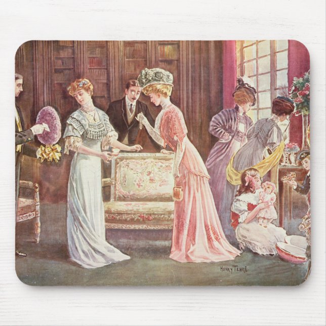 Easter Eggs in Town, 1908 Mouse Pad (Front)