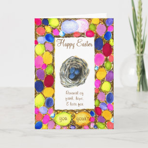 Easter Eggs Nesting Greeting Card