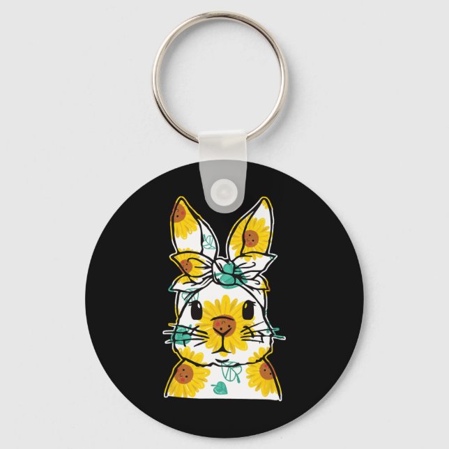  Easter Eggs Nurse Stethoscope Scrub Top Spring Sq Keychain (Front)