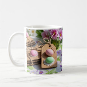 Easter Eggs on garden table  Coffee Mug