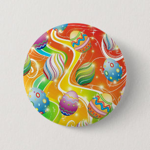 Easter Eggs Ornamental Design 2 Inch Round Button