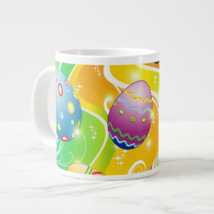 Easter Eggs Ornamental Design Large Coffee Mug