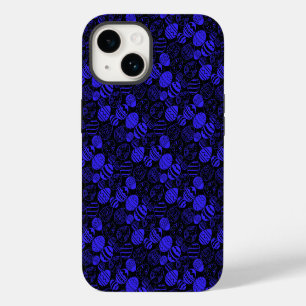 Easter Eggs Pattern 01.b Black BG iPhone 14 Case
