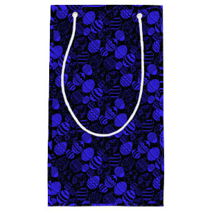 Easter Eggs Pattern 01.b Black BG Small Gift Bag