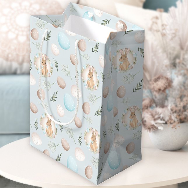 Easter Eggs Pattern Spring Bunny Medium Gift Bag (Easter Eggs Pattern Spring Bunny Medium Gift Bag)