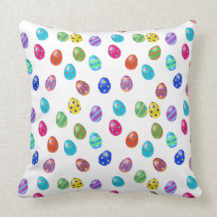 Easter Eggs Pattern Throw Pillow