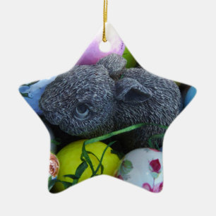 Easter Eggs, Rabbit Golf Balls Ceramic Ornament