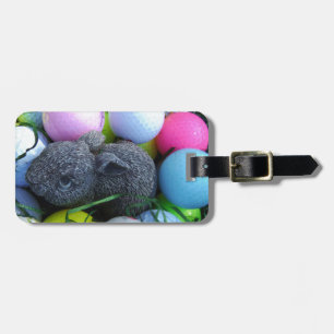 Easter Eggs, Rabbit Golf Balls Luggage Tag