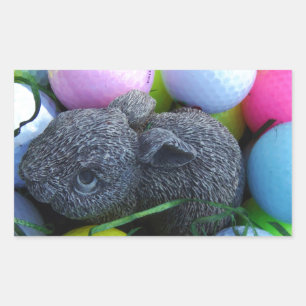 Easter Eggs, Rabbit Golf Balls Sticker