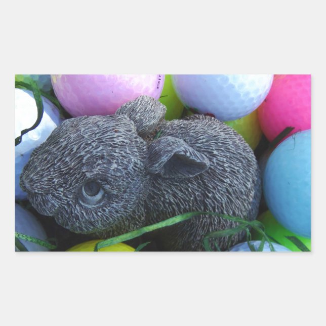 Easter Eggs, Rabbit Golf Balls Sticker (Front)