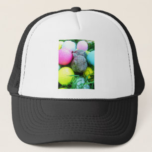 Easter Eggs, Rabbit , Golf Balls Trucker Hat