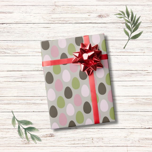 Easter eggs retro colours pattern wrapping paper (Creator Uploaded)