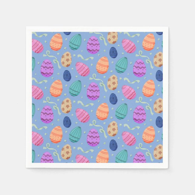 Easter Eggs Seamless Pattern Napkin (Front)