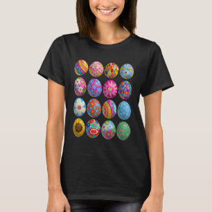 Easter Eggs spring flowers colorful fun T-Shirt