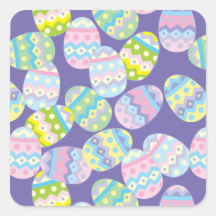 Easter Eggs Square Sticker