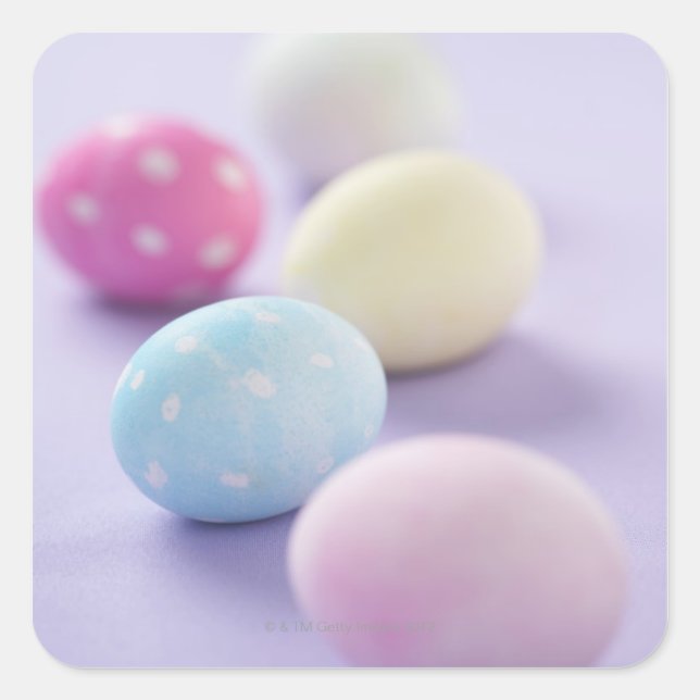 Easter eggs square sticker (Front)