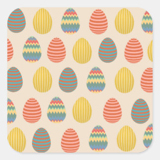 Easter eggs square sticker