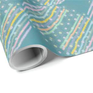 Easter Eggs (teal background) Wrapping Paper